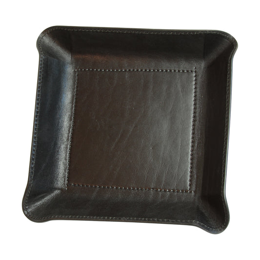 Leather Catchall Tray - Black-1