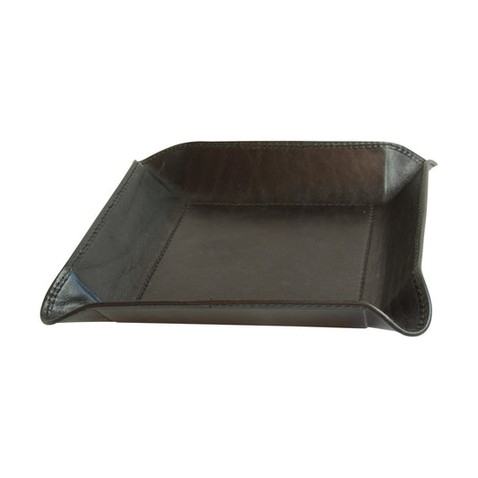 Leather Catchall Tray - Black-0