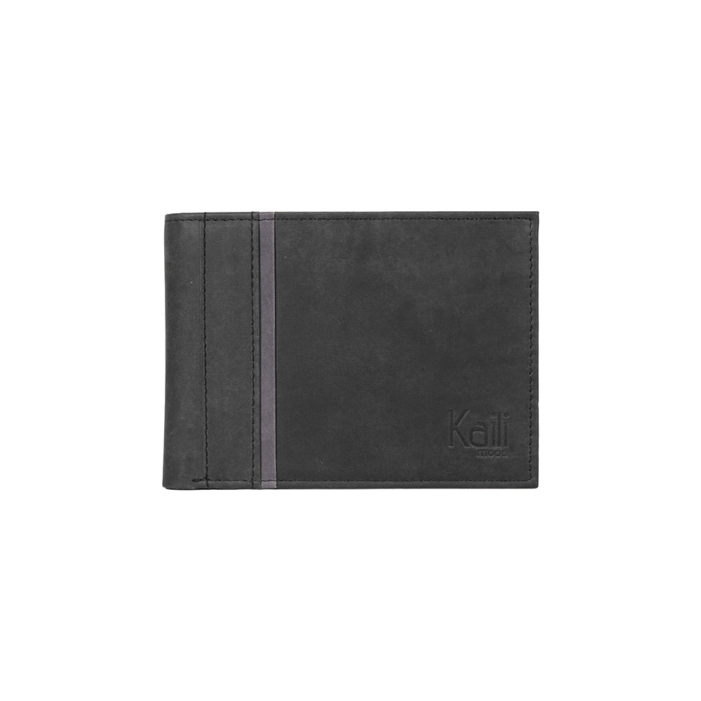 K12220AF | Portafogli Uomo in Vera Pelle pieno fiore, Naked. Colore Nero. Protezione RFID. Dimensioni da chiuso: cm 11,5 x 8,3 x 2. Confezione: Scatola regalo fondo/coperchio-3